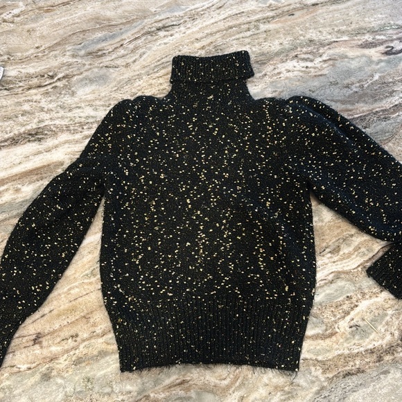 ***SOLD*** Black and Gold Turtleneck Sweater - Picture 2 of 3
